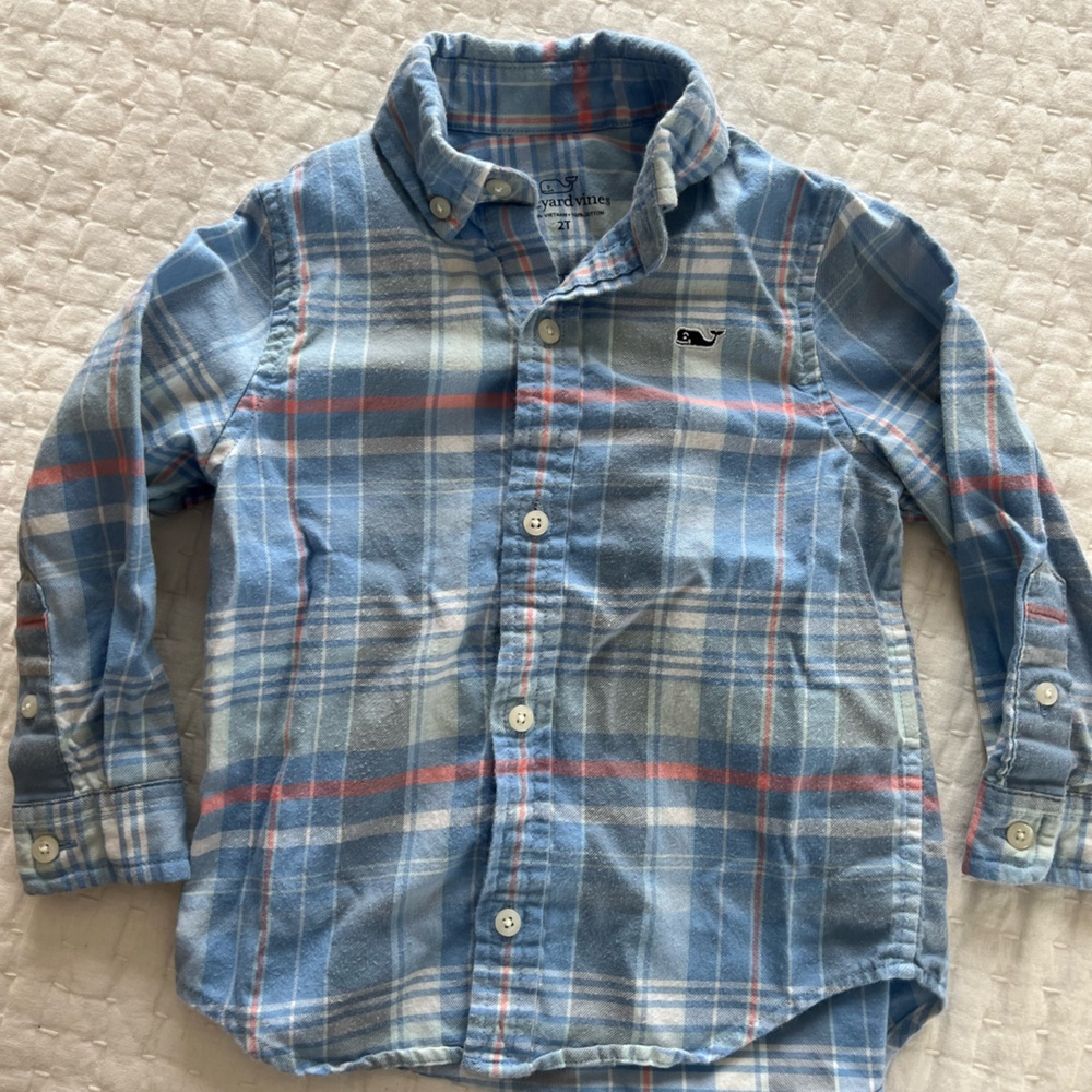 2T Vineyard Vines Boys Plaid Shirt